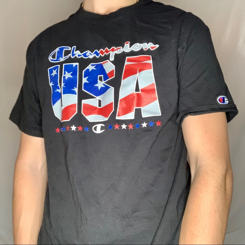 Champion USA Black T-Shirt